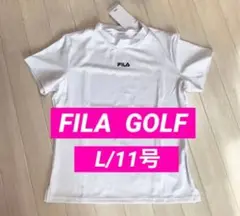 新品■4,290円【フィラ】レディース　半袖　モックネック　ウェア L/11 白