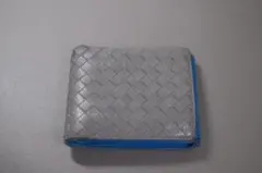 【ボッテガ ヴェネタ】2つ折り財布　ブルー BOTTEGA VENETA ボッテガヴェネタ 財布 レディース 二つ折り財布