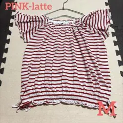 PINK-latte 赤 ボーダー Mのサムネイル