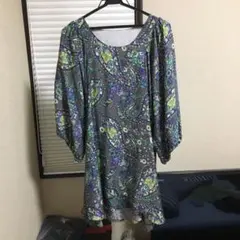 ペーズリ柄チュニックワンピース