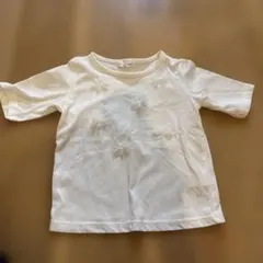 花柄ホワイトTシャツ 100cmのサムネイル