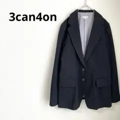 《サンカンシオン》テーラードジャケット 黒 ポケット付き カジュアル size3のサムネイル