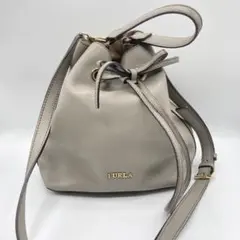 FURLA フルラ コスタンザ 2way 巾着 ショルダーバッグ グレージュ