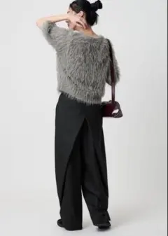 BEAUTY&YOUTH バックラップ タックワイドパンツ