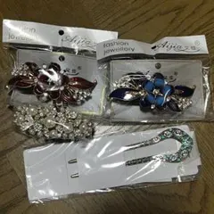 バレッタ　かんざし　4個セットのサムネイル