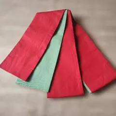 赤と緑の半幅帯