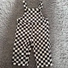 SHEIN チェック柄オーバーオール 9-12M