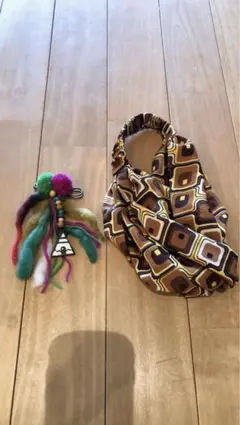 チチカカ　ターバン　ブローチセット