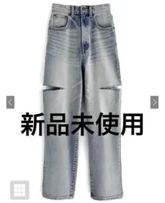GRL スリットデニムワイドパンツ cu420 L