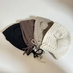 くま耳ボンネット