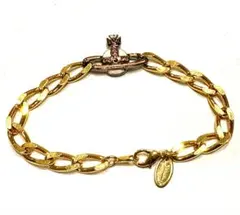 ヴィヴィアン・ウエストウッド☆ブレスレット　オーブ　ラインストーンゴールド✖️白系