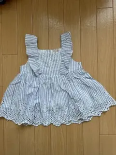 【一度のみ使用】サイズ100 プティマイン　トップス(ノースリーブ)