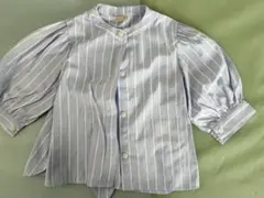 petit main 半袖ストライプシャツ