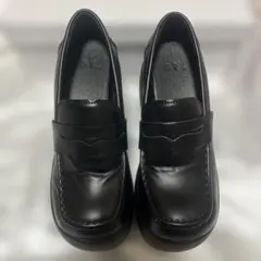 厚底ローファー 革靴