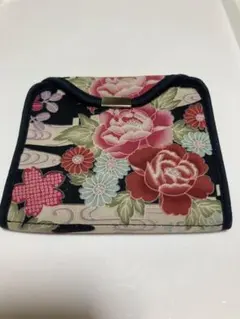 花柄 和風ポーチ コンパクト