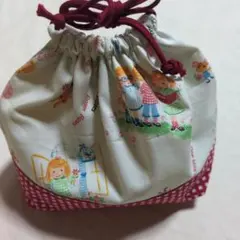 ハンドメイド♡ 保冷保温手提げ巾着（丸） キャスキッドソンの生地で