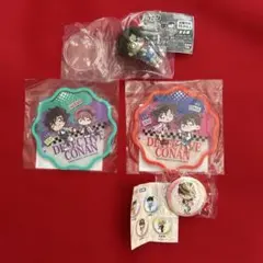 名探偵コナン　コナン隊プラス　ガチャガチャ　くら寿司コラボ　コースター　缶バッジ