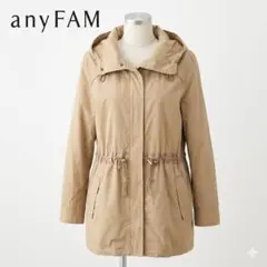 エニィファム マウンテンパーカー モッズコート M ベージュ フード付き