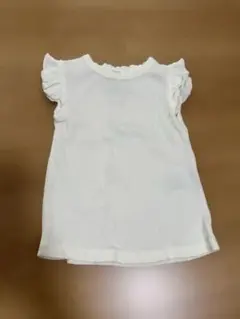ホワイトフリルTシャツ 90cm