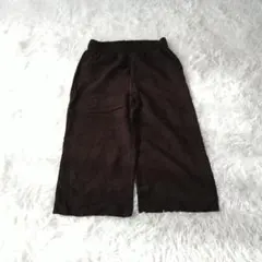 エイチアンドエムH&M ワイドパンツ Mウエストゴムダークブラウン