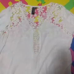 ホワイト　XL　七分丈