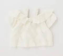 プティマイン　 レースオフショル短丈トップス