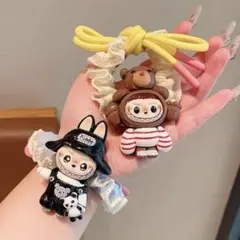 ラブブ らぶぶ Labubu シュシュ ヘアアクセサリー チャーム付き