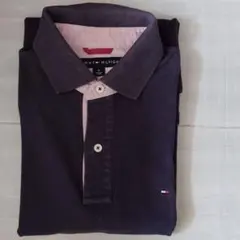 TOMMY HILFIGER トミーヒルフィガー　ポロシャツ 紺　Mサイズ　古着