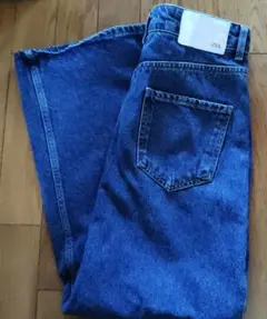 ZARA Sサイズ アイレット ロング デニムスカートユーズド 古着