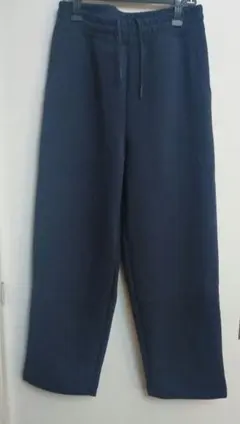 ユニクロC　スウェットワイドパンツ　丈長め　ネイビー　サイズM