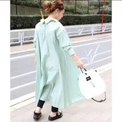 JOURNAL STANDARD バックレースアップ シャツワンピース ロング丈