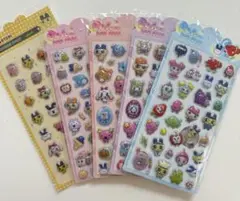 新品未使用　ぷくぷくシール　立体シール　５枚セット