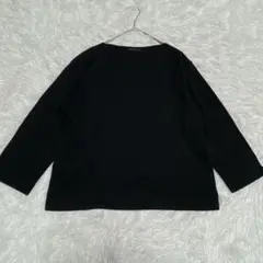 C'est Tout 日本製　ブラック 七分袖 トップス　伸縮性　F 美品
