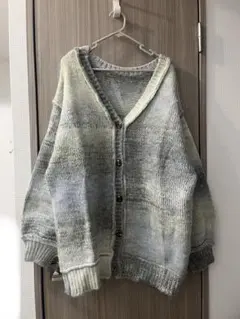 Kastane グラデーションカーディガン Vネック オーバーサイズ