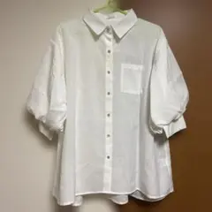 OLIVE des OLIVE バルーンスリーブ シャツ Mサイズ　白のサムネイル