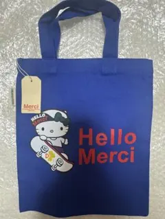 新品 ハローキティ Merci トートバッグ ブルー Paris サンリオのサムネイル