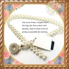 新品★ビジューバックル◆キラキラパールゴムベルト便利に華やか♥️