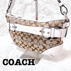 COACH シグネチャー ワンショルダーバッグ　ソーホー　ホワイト Y2K