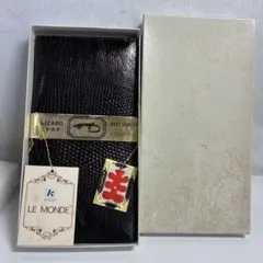 新品　未使用　箱入　長財布 トカゲ　リザード エキゾチック 黒　ブラック　革のサムネイル