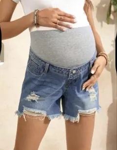 SHEIN マタニティ　ショートパンツ　デニム　Mのサムネイル
