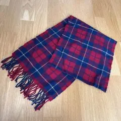 無印良品　ウールチェックマフラー 30×180cm