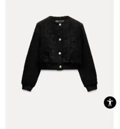 ZARA テクスチャー ボンバージャケット