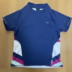 Nike トレーニングトップ Mネイビー 幾何学模様 レディース