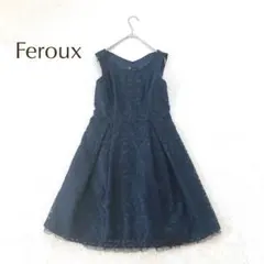 フェルゥ 総レース フレアワンピース サイドファスナー（S）上品エレガント