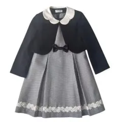 ゆりんこ様専用◆フォーマル ワンピース ボレロ 千鳥柄 レース サイズ120