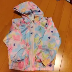 ハート柄 フード付きパーカー 120