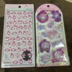 サンリオ　ボンボンドロップシールミニとウォーターインシール　マイメロ
