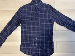 POLO チェック柄長袖シャツ