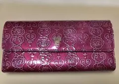 アナスイ エナメル 長財布 薔薇型押し ANNA SUI ワインレッド ボルドーのサムネイル