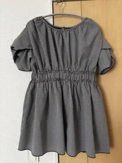 【1回着用】natural couture ペプラムチュニック　ギンガムチェックのサムネイル